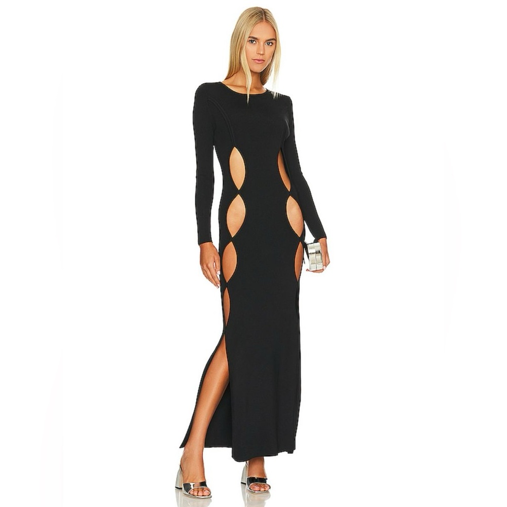 Auteur The Charlie (REVOLVE) Slit Knit Dress in Black | Small